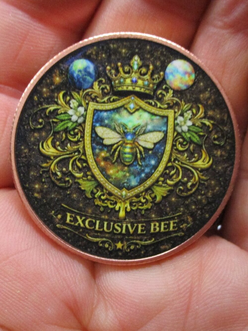 1 oz .999 Fine Copper Round - Exclusive Bee, Honey Bee Collector Coin